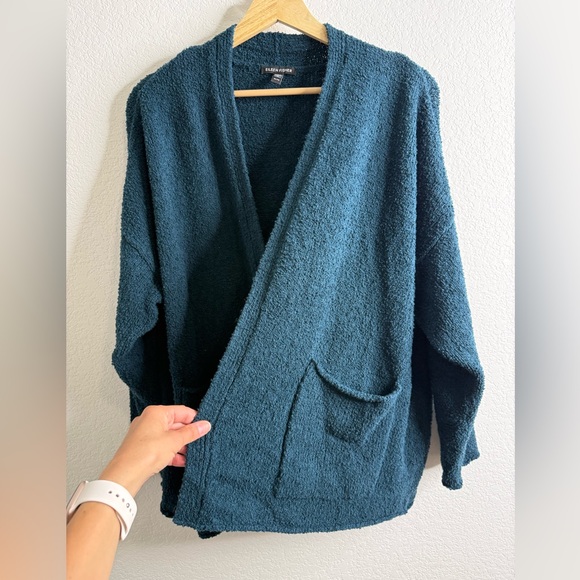 NWOT Eileen Fisher Cotton Fluff High Collar Cardigan in Alpine Sz XL - Picture 8 of 16